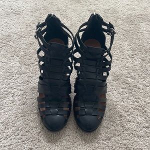 Gladiator Sandal with Chunky Heel